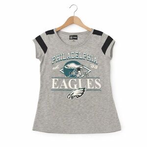 Philadelphia Eagles Women’s Graphic Tee | NFL Team Apparel | Gray Short Sleeve